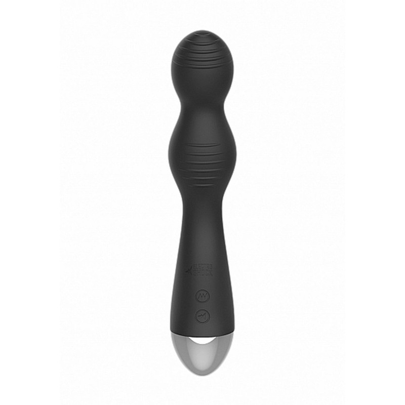 Remote Controlled E-Stim & Vibrating G/P-Spot Vibrator - Black